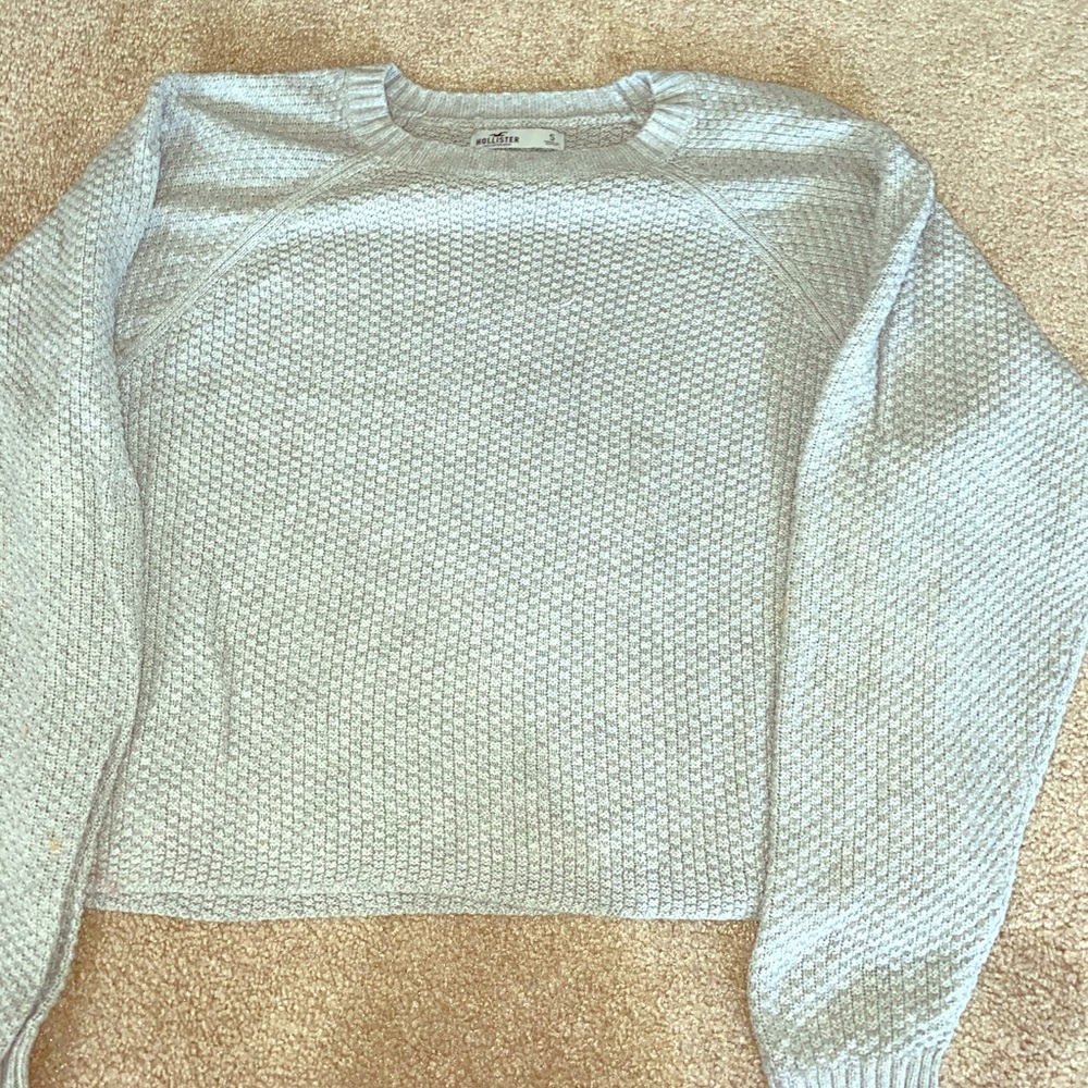 textured crewneck sweater